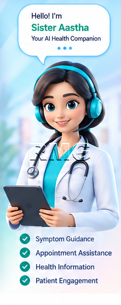 Aastha HMS AI health companion patient interface